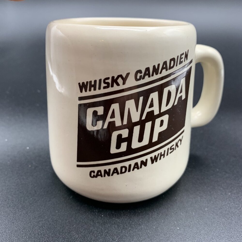 Canada Cup Whisky Schenley Vintage 70s Canadian Canadien Coffee Mug Hockey